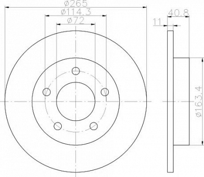 HELLA PAGID 8dd355110901 -  Тормозной диск